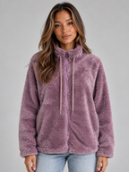 Teddy Fleece Zip-Up Jacket – Soft High Neck Jumper