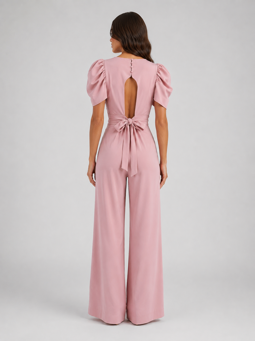 Puff Sleeve Wide Leg Jumpsuit