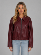 Cropped Leather Jacket