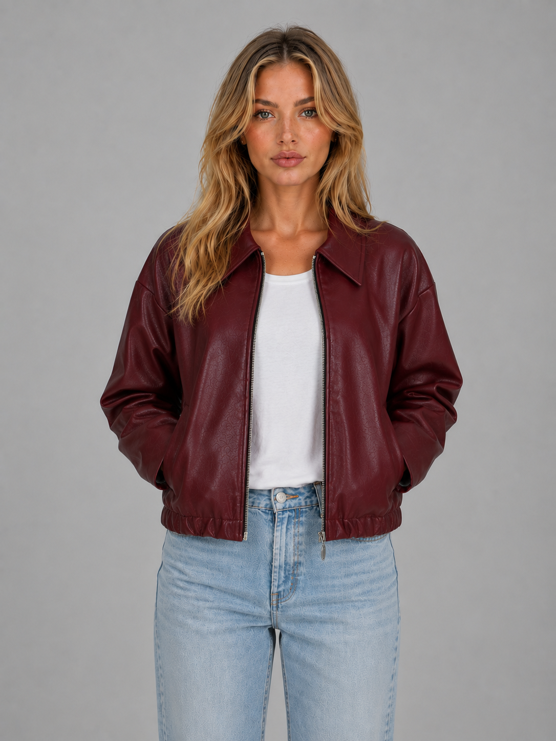 Cropped Leather Jacket