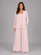 Sequin Three-Piece Trouser Set – Elegant Occasion Co-Ord