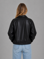 Cropped Leather Jacket