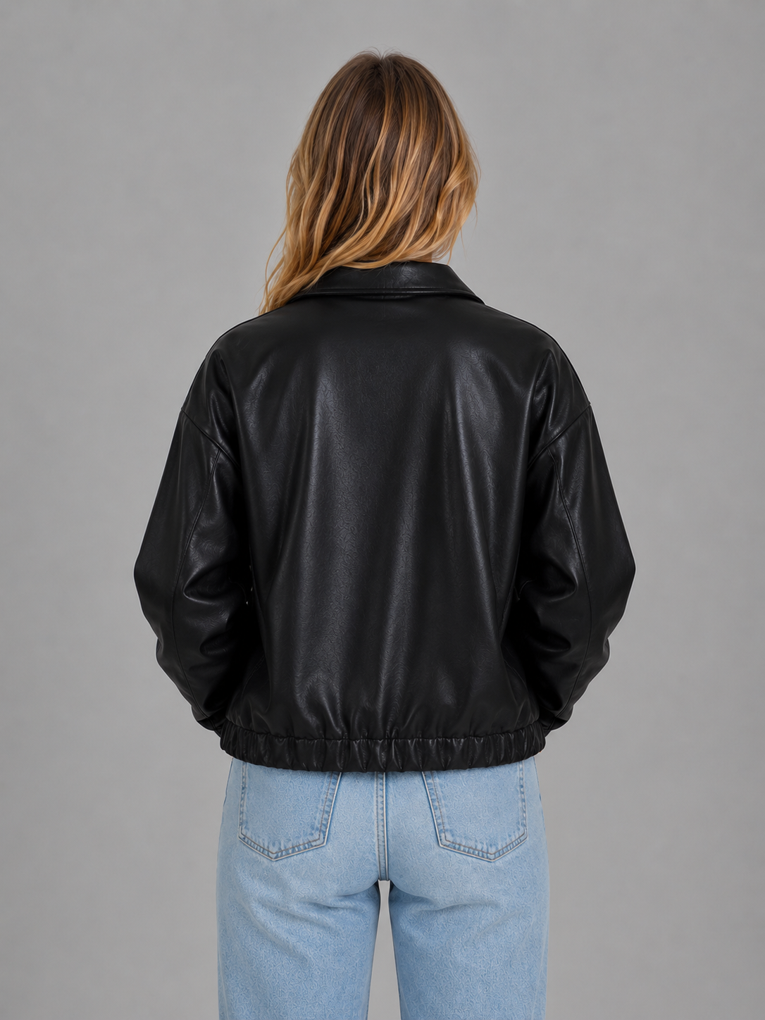 Cropped Leather Jacket