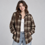 Overshirt Check Notched Collar
