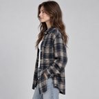 Overshirt Check Notched Collar