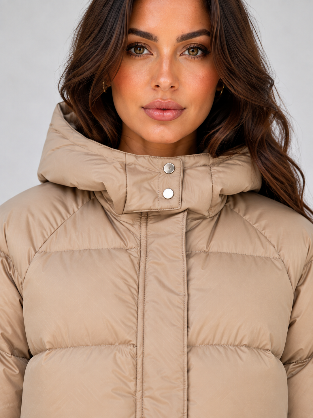 Long Puffer Coat – Hooded Padded Winter Jacket