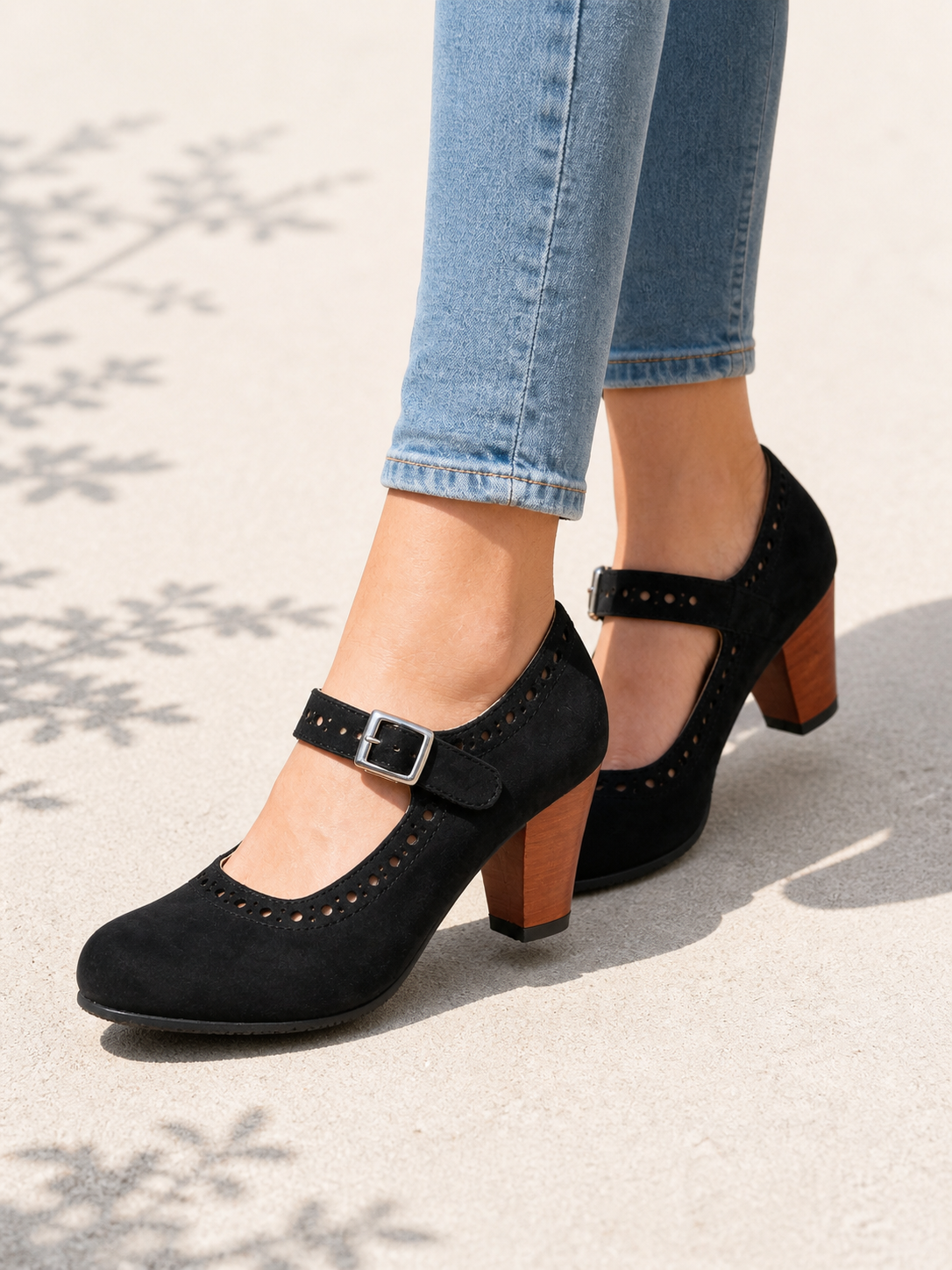 Brogue Mary Jane Heels