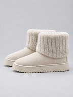 Faux Fur Ankle Boots – Warm Fleece Lined Winter Shoes
