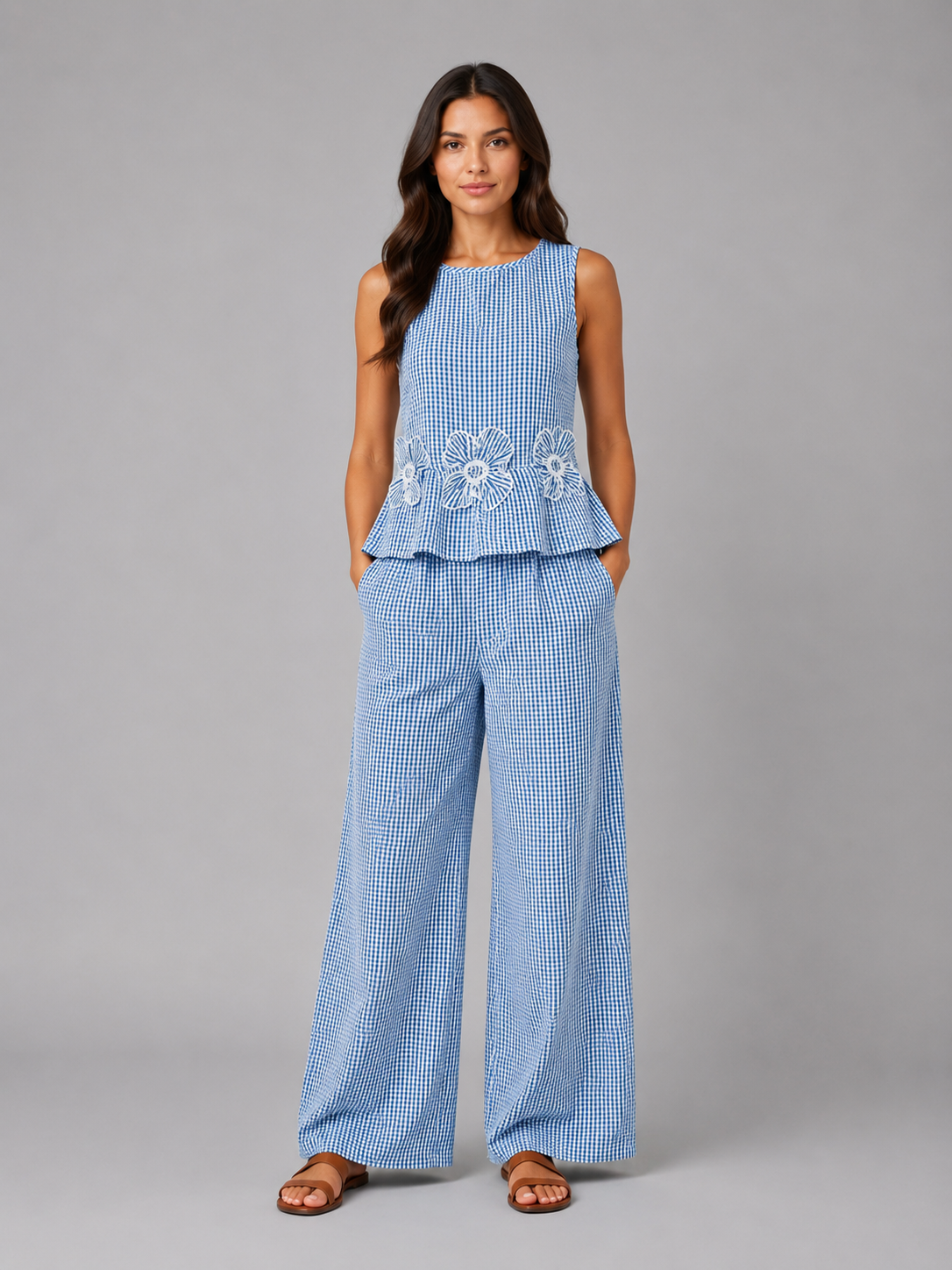 Gingham Two-Piece Set