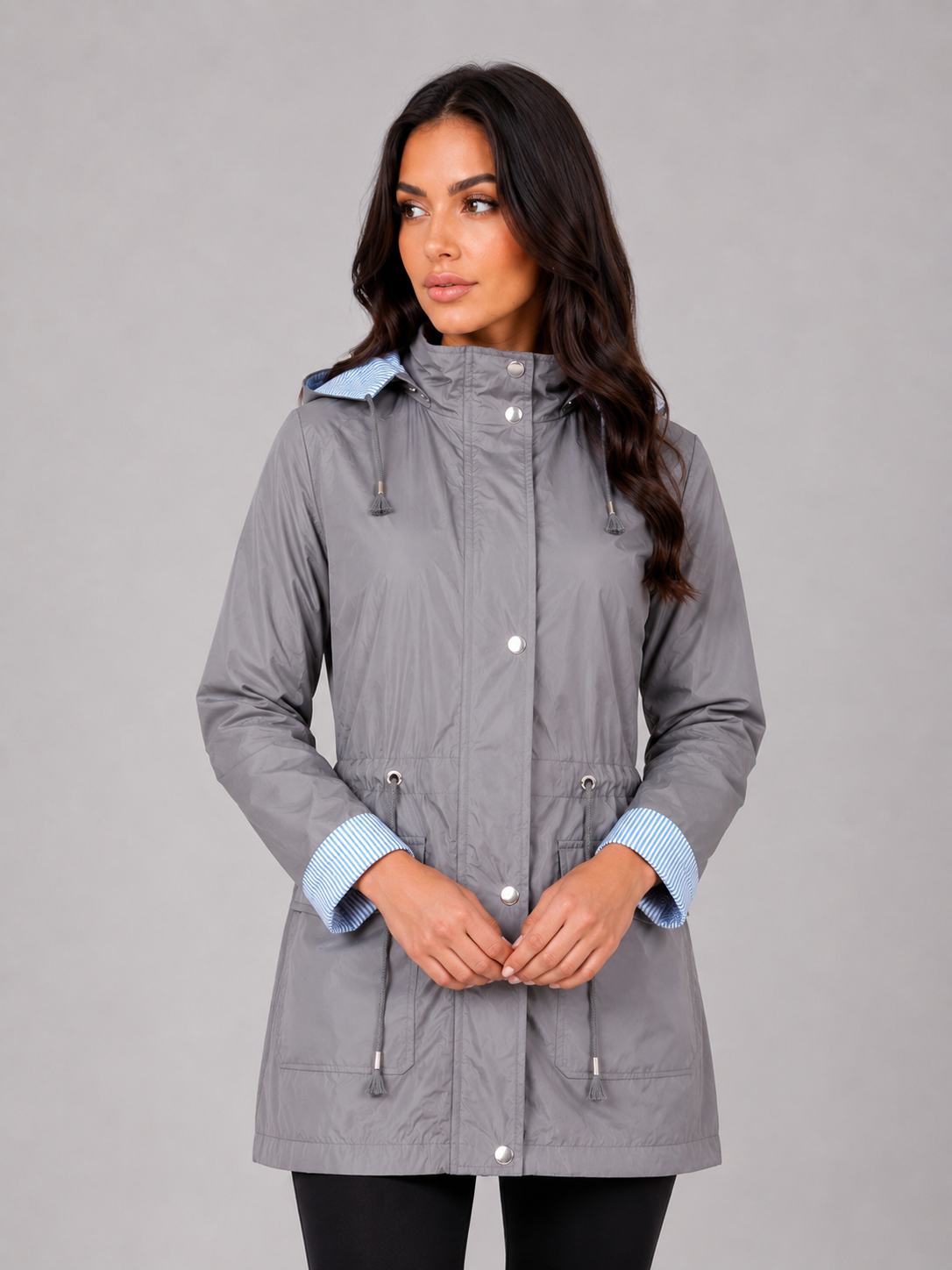 Hooded Rain Jacket – Water Resistant Lightweight Coat