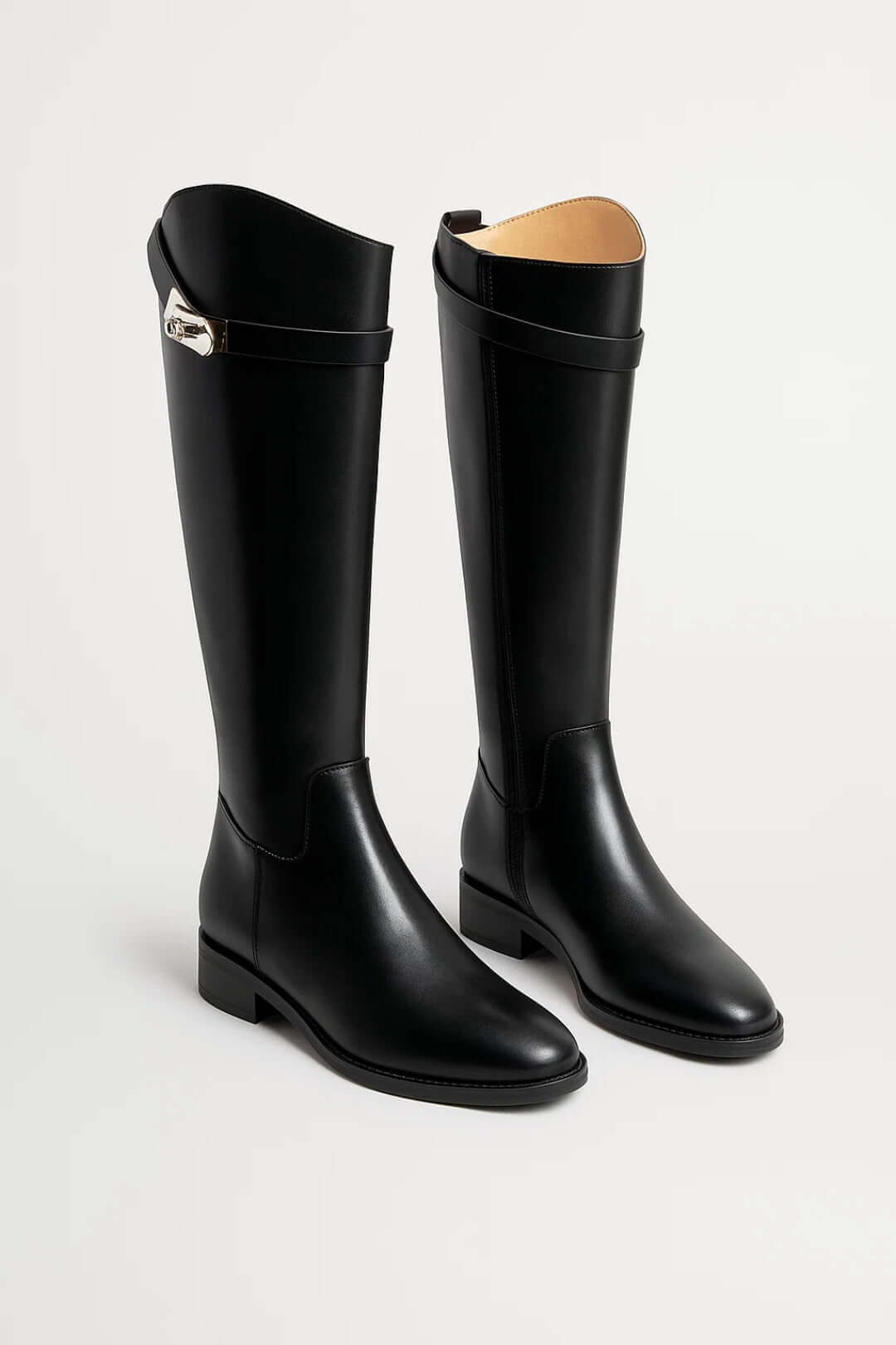 Buckle Knee-High Boots