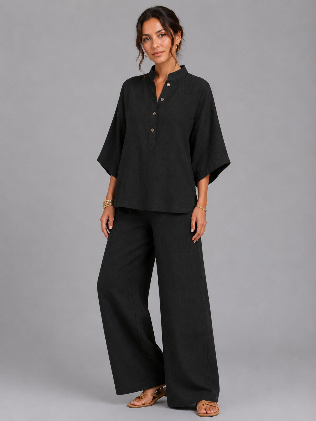 Linen Style Two-Piece Set