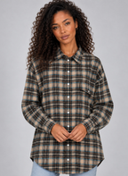 Oversized Check Shirt – Longline Button-Up Blouse