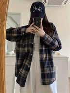 Overshirt Check Notched Collar