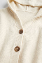Aster – Sweater Cardigan, Hooded Button-Up Knit