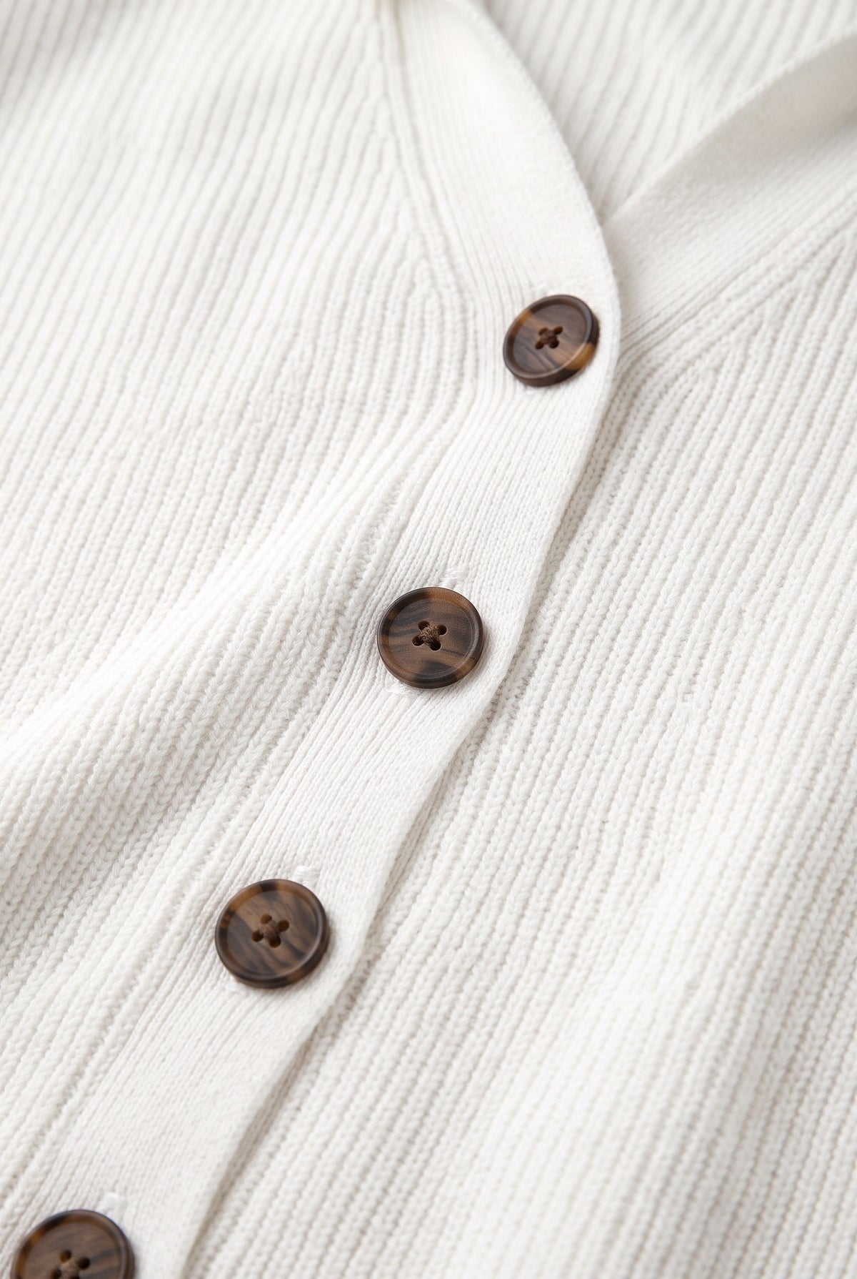 Aster – Sweater Cardigan, Hooded Button-Up Knit