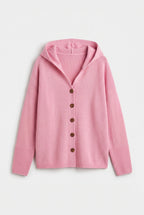 Aster – Sweater Cardigan, Hooded Button-Up Knit