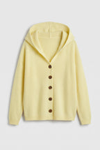 Aster – Sweater Cardigan, Hooded Button-Up Knit