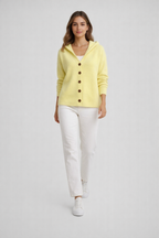 Aster – Sweater Cardigan, Hooded Button-Up Knit