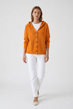 Aster – Sweater Cardigan, Hooded Button-Up Knit