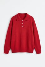 Sweater – Ribbed Knit Relaxed Fit
