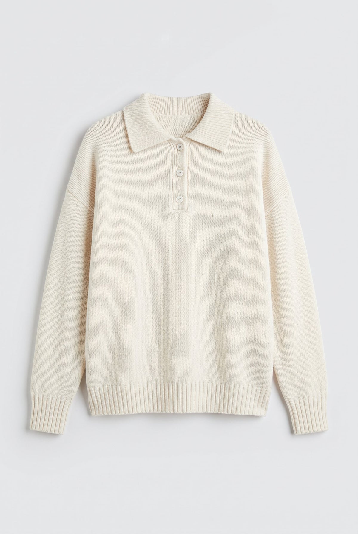 Sweater – Ribbed Knit Relaxed Fit