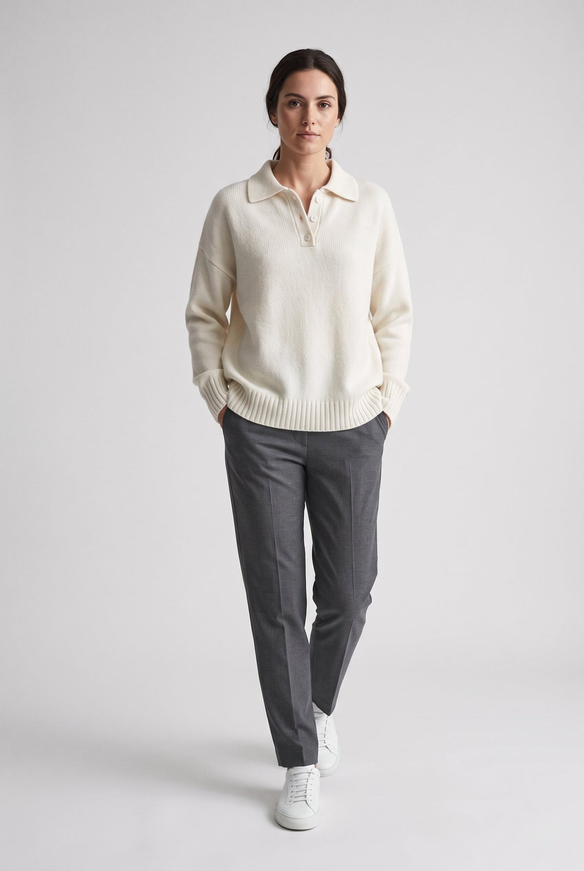 Sweater – Ribbed Knit Relaxed Fit