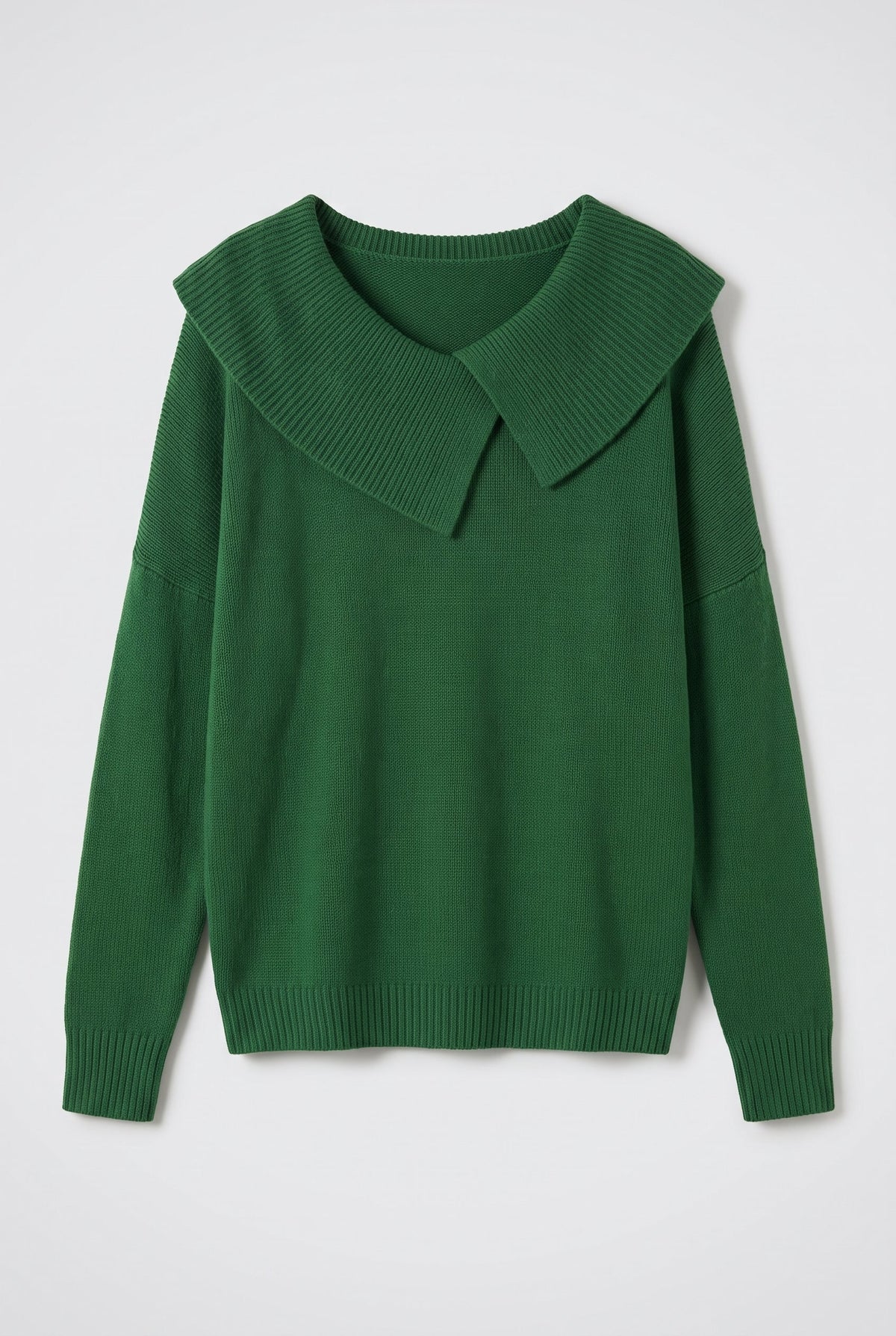 Sweater – ribbed knit relaxed fit long sleeve