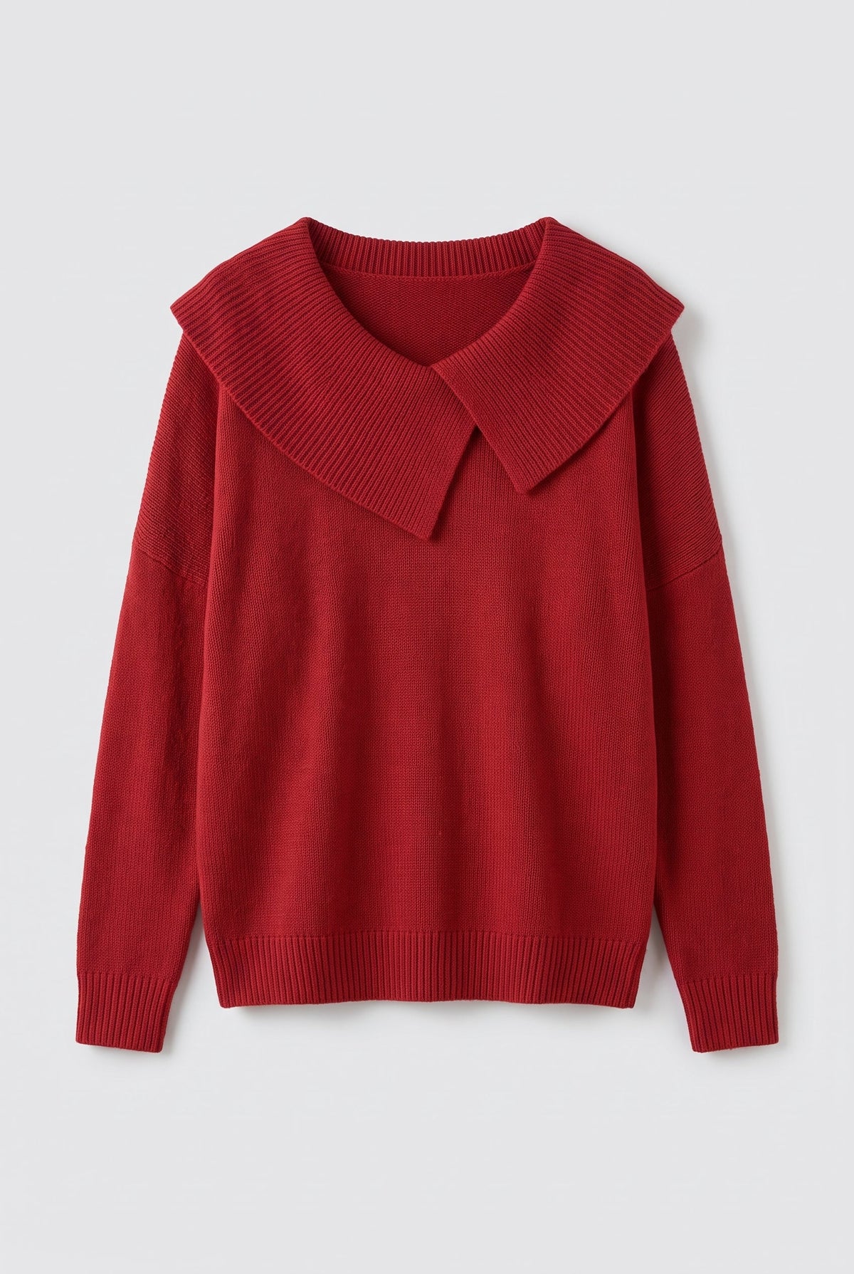 Sweater – ribbed knit relaxed fit long sleeve