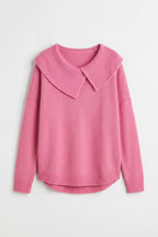 Sweater – ribbed knit relaxed fit long sleeve