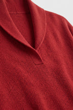 Sweater – women's relaxed ribbed V-neck