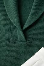 Sweater – women's relaxed ribbed V-neck