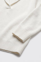 Sweater – women's relaxed ribbed V-neck