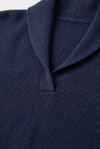 Sweater – women's relaxed ribbed V-neck