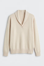 Sweater – women's relaxed ribbed V-neck