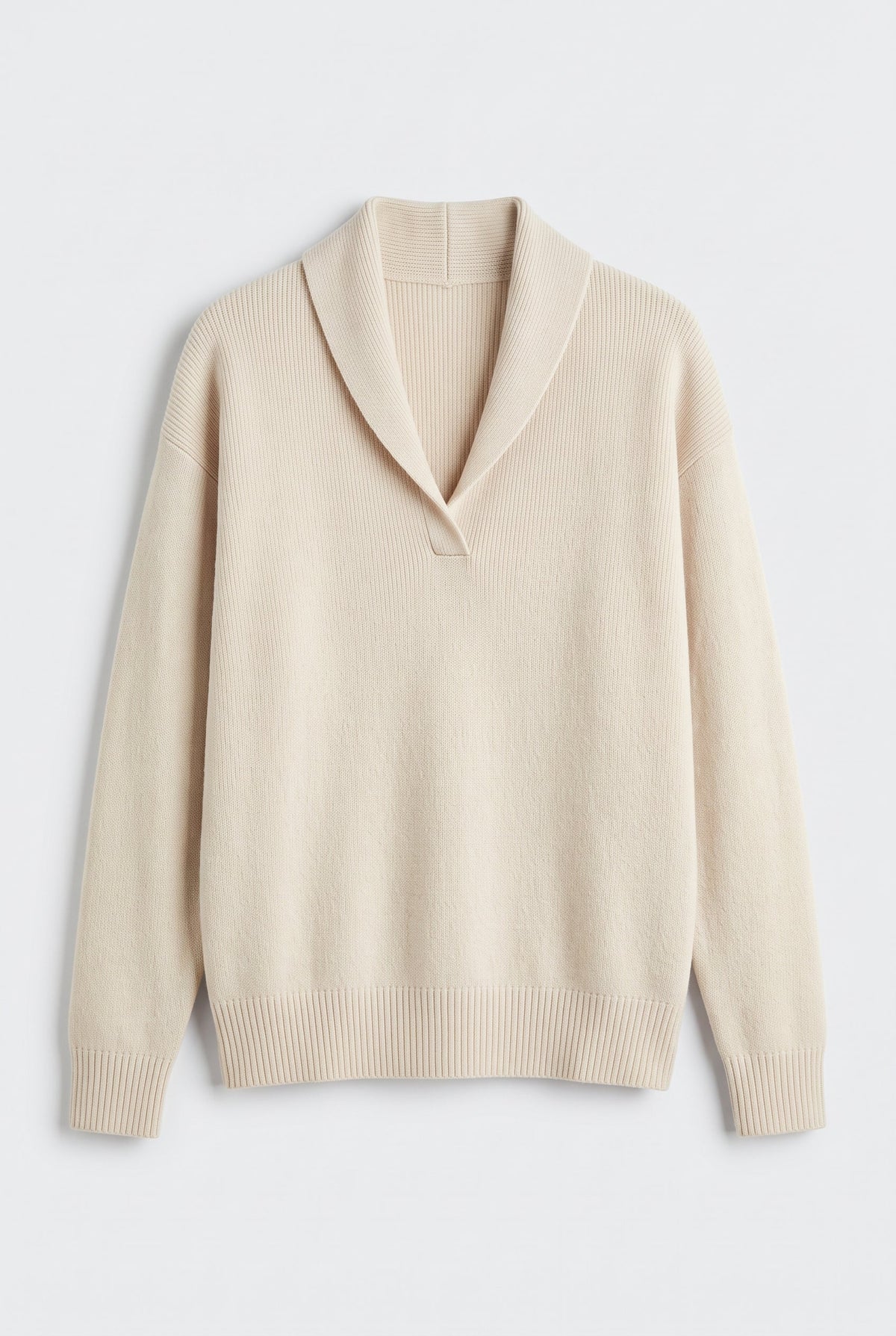Sweater – women's relaxed ribbed V-neck