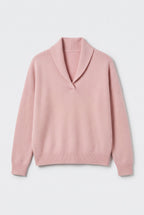 Sweater – women's relaxed ribbed V-neck