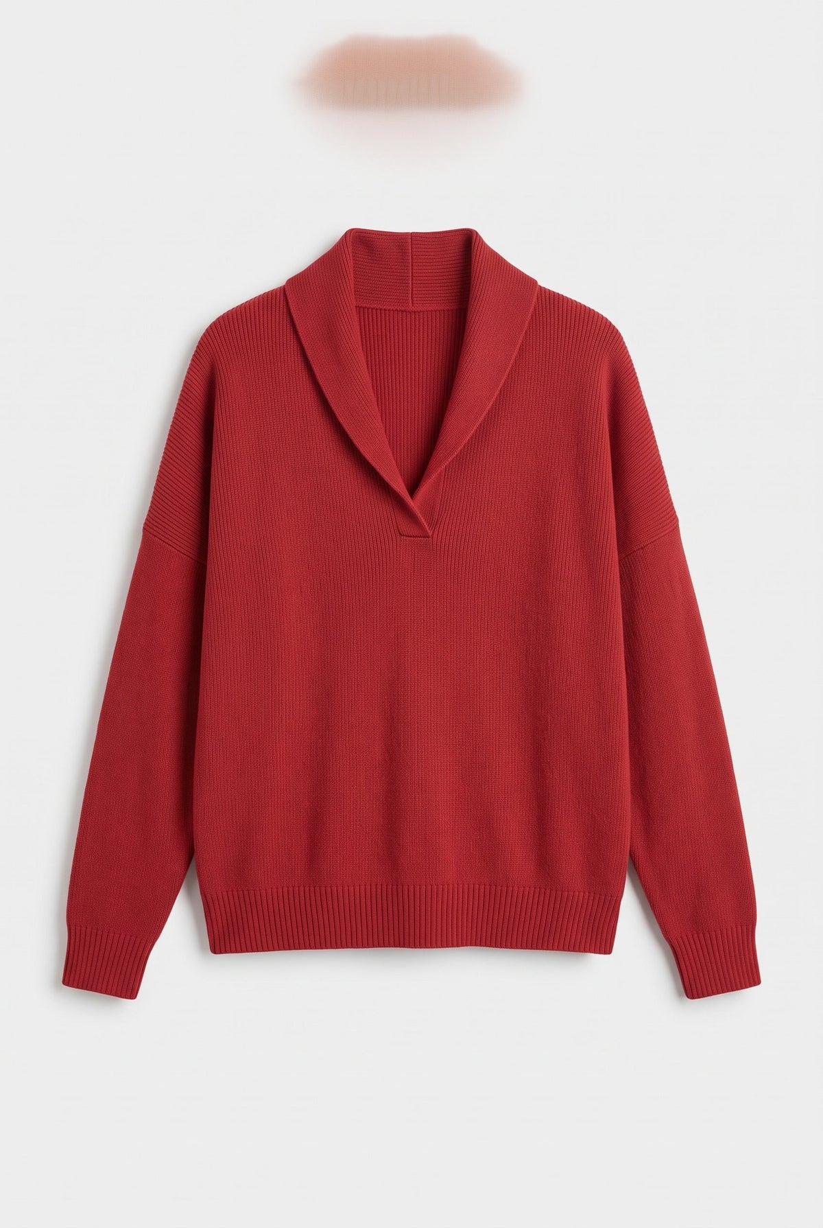 Sweater – women's relaxed ribbed V-neck