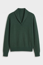 Sweater – women's relaxed ribbed V-neck