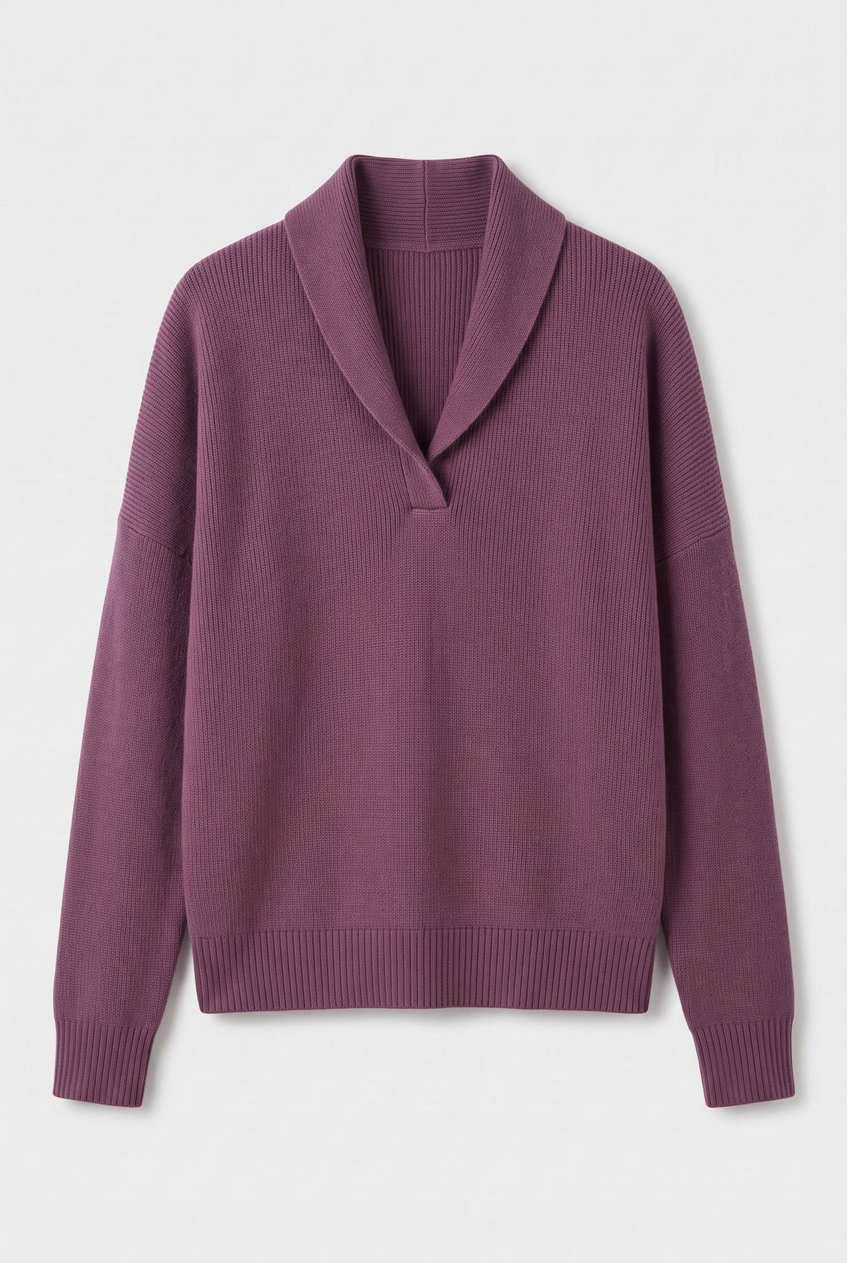 Sweater – women's relaxed ribbed V-neck