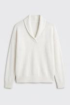 Sweater – women's relaxed ribbed V-neck