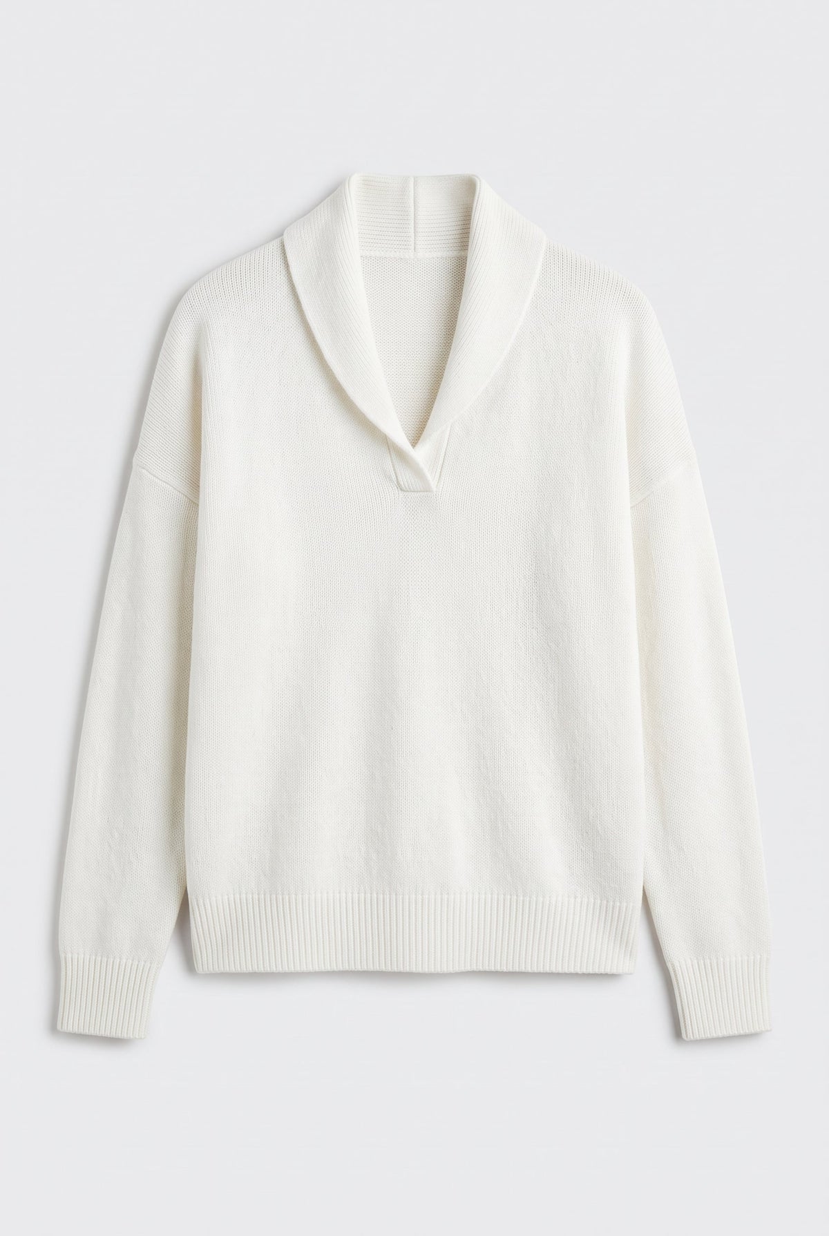 Sweater – women's relaxed ribbed V-neck