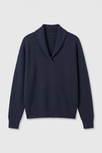 Sweater – women's relaxed ribbed V-neck