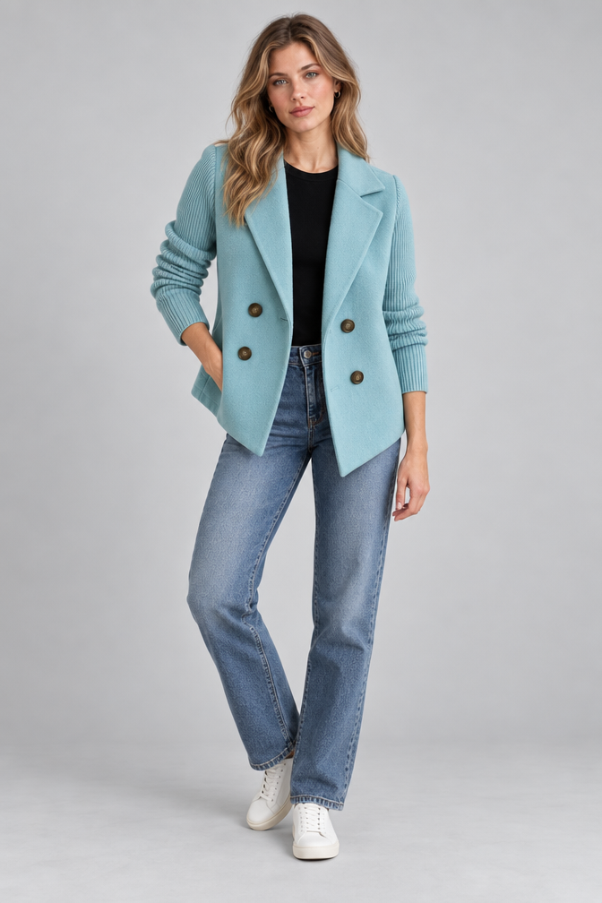 Knit Jacket – Women's Knit Sleeve Blazer Jacket
