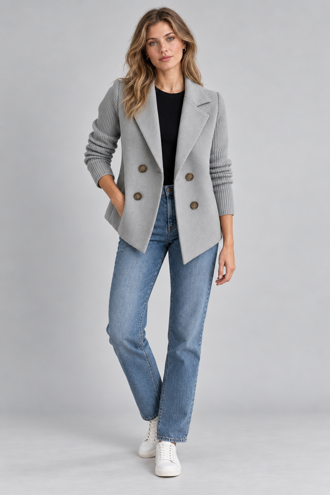 Knit Jacket – Women's Knit Sleeve Blazer Jacket
