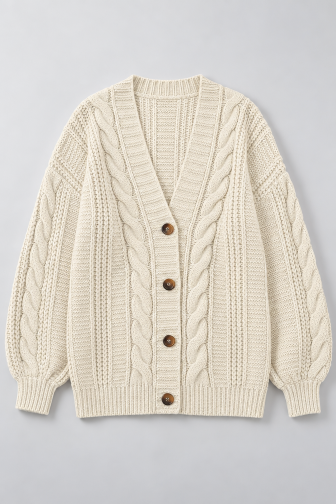 Mira – Women's Oversized Cable Knit Cardigan