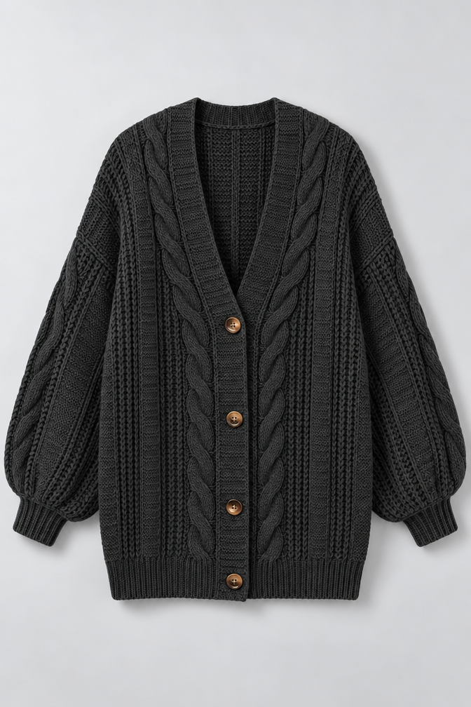 Mira – Women's Oversized Cable Knit Cardigan