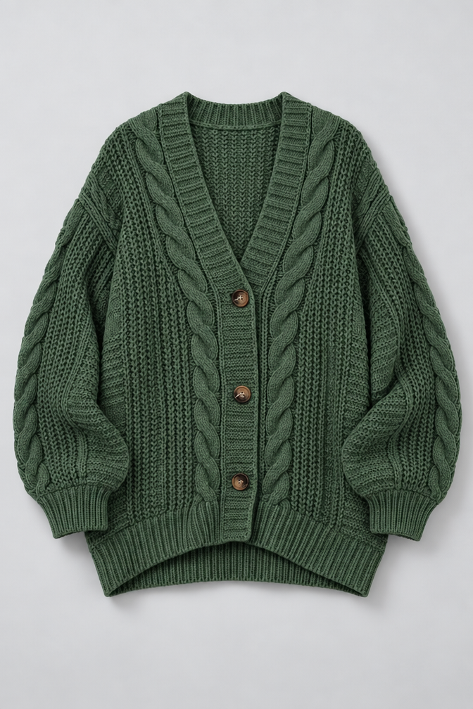 Mira – Women's Oversized Cable Knit Cardigan