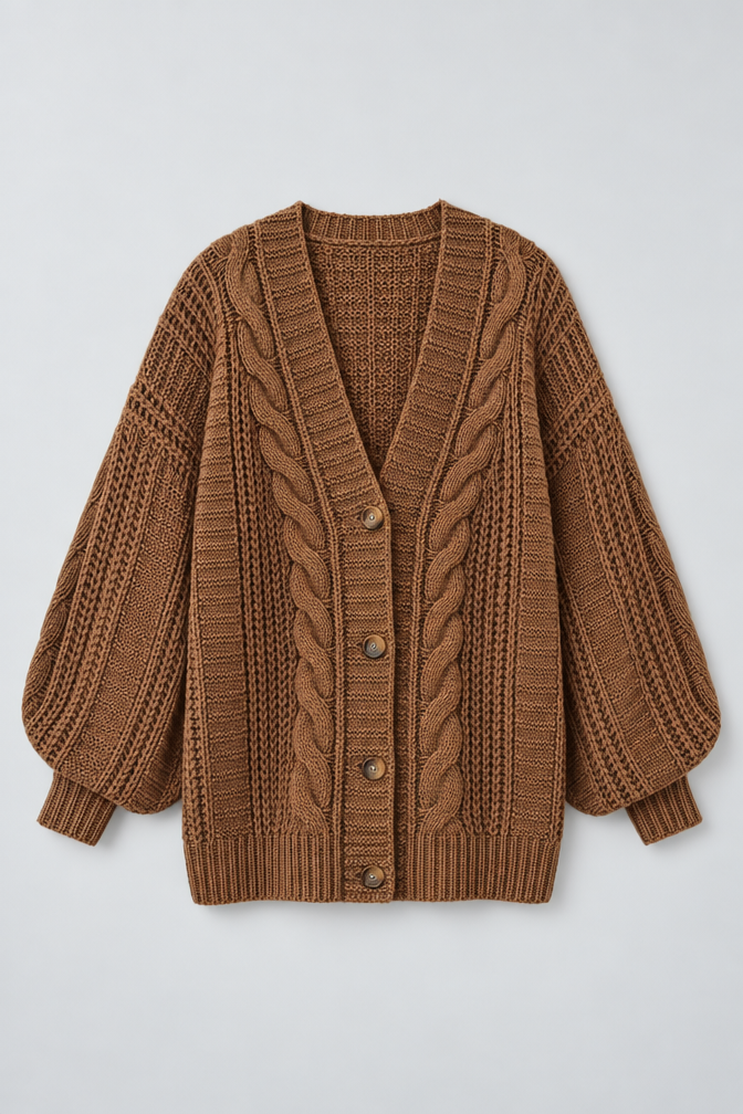 Mira – Women's Oversized Cable Knit Cardigan