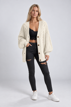 Mira – Women's Oversized Cable Knit Cardigan